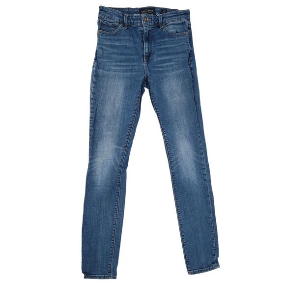 Lucky Brand Bridgette Skinny Jeans Women's‎ 2/26R Blue Denim Stretch Mid Rise - Picture 1 of 6